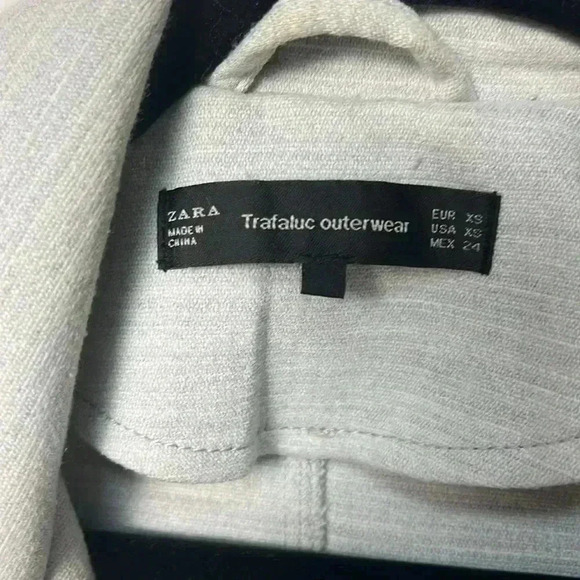 Trafaluc by Zara grey moto jacket with silver detail size XS - Picture 4 of 12